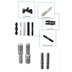 Perno de cabeza de soldadura M8 M16, Perno de cabeza de ctlinder, tornillo de extremo de doble cara, Perno de varilla completamente roscado, Perno de doble armado izquierdo y derecho