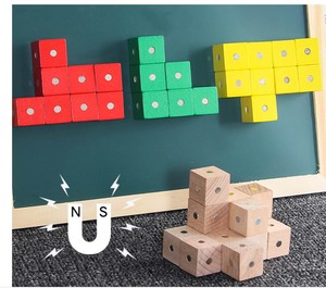 2020 <span class=keywords><strong>Amazon</strong></span> vente chaude Drôle 20mm Enfants Cube Jouet Éducatif En Bois <span class=keywords><strong>Bloc</strong></span> <span class=keywords><strong>de</strong></span> <span class=keywords><strong>Construction</strong></span> <span class=keywords><strong>magnétique</strong></span> pour Les Enfants - Product Image 4