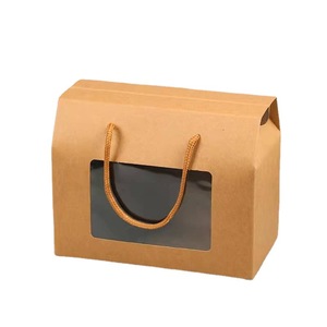New product opening window hand rope folding carton gift box vertical fruit packaging box small gift box