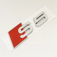 Emblema Adhesivo 3D de ABS Cromado Negro con Logo S3 S4 S5 S6 S7 S8 para Maletero de Coche para Audi 8Y 8P 8V B6 B8 B9 8T C4 C6 C7 C8 Accesorios