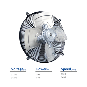 พัดลมระบายความร้อนแบบแกน Ziehl-Abegg รุ่น FB045-4EK.4F.V4P 209023 230V AC 50HZ 480W 2.1A 1325RPM 5500m3/h IP54 สำหรับระบบทำความเย็น FB045-4EK.4F.6L - Product Image 2