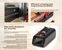 Máquina Router CNC de Brazo 6050, 3 Ejes, Motor de Rodamiento Único de 500W, 8000 RPM, Pantalla Táctil de 3.5 Pulgadas para Madera, Espuma, Molde EPS, NC Studio