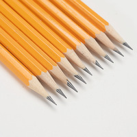 Stylo et crayon en bois jaune ensemble enfants stylos et crayons mignons en caoutchouc pour dessiner papeterie fournitures scolaires en gros