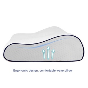 Nueva llegada Almohada de gel ondulada de altura personalizada 3 capas Sueño profundo Almohada de espuma viscoelástica Juegos de cama de lujo Reposacabezas - Product Image 4