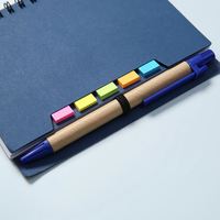 D0630 - Bloc de Notas Adhesivas Ecológicas de Papel Kraft, Bonitas y Elegantes, con Logotipo Personalizado, Impresión Serigráfica, Multiusos, para Regalo