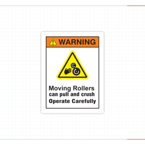 Señal de Seguridad Industrial: Advertencia de Rodillos Móviles y Piezas Giratorias, Peligro de Atrapamiento y Estrangulamiento - Product Image 2