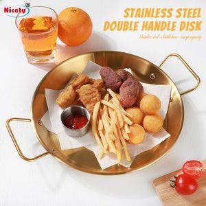 Nicety Spanish Stainless Steel <strong>Paella</strong> <strong>Pan</strong> Seafood Frying <strong>Pan</strong> With Double Handle Kitchen Restaurant Various Sizes Frying <strong>Pan</strong> - Product Image 2