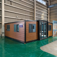 20 pieds 40 pieds pliant en acier extensible conteneur maison 2 chambres Portable minuscule préfabriqué Villa pliable caravane remorque