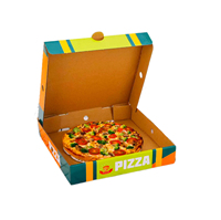 Boîte à pizza en papier kraft réutilisable portable de haute qualité logo personnalisé livraison en gros bon marché et pour l'emballage alimentaire