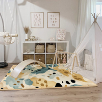 Tapis d'éveil pour bébé en velours corail premium, mousse à mémoire de forme 35 mm, non toxique, écologique, tapis de jeu pour enfants, tapis de sol, couleur et taille personnalisées ODM