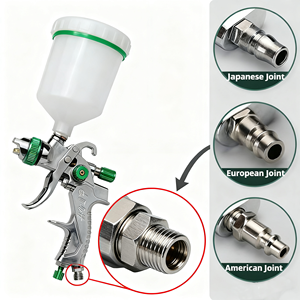 HVLP распылитель <span class=keywords><strong>3</strong></span>-в-1 Насадка (1,4/1,7/2,0 мм) | Гравитационная подача 600 мл для автомобильного шкафа, Настенная роспись | Распылитель краски - Product Image 3
