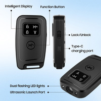 Répulsif à ultrasons portable pour chiens, rechargeable par USB, en plastique, dispositif anti-aboiement avec lumière LED
