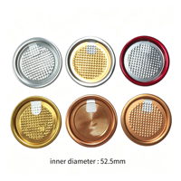 Couvercles en aluminium doré de 46,5 mm et 52,5 mm à ouverture facile, anti-déversement, à fermeture lisse, entièrement pelables, pour boîtes de conserve alimentaires