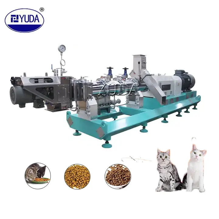 YUDA 1.5-3 ton/h Pet Food Manufacturing Linha de Produção Completa Dog Food Making Machine