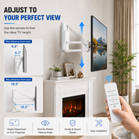 Soporte de TV Giratorio y Ajustable para Chimenea, de 32 a 85 Pulgadas, Material Metálico, Certificado CE, Reduce la Tensión del Cuello, Control con un Toque, Superventas