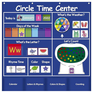 Tableau de poche éducatif pour enfants, idéal pour la préscolaire, l'école à domicile et la salle de classe – Centre d'apprentissage circulaire pour les enfants - Product Image 2