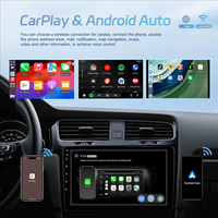 Universal 7/9/10.1" Android 15 Stereo Mobil Snapdragon Layar HD Besar Wireless Carplay GPS Navi Bluetooth Radio Mobil Head Unit