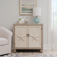Meuble de rangement style American Country Starfish, meuble d'entrée en bois massif vieilli, meuble de rangement latéral pour salon