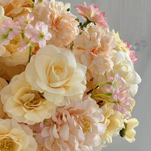 Customization Artificial Flower Ball Champagne Pink Mixed Arrangement <b>Birthday</b> Party Decorations English Wedding Centerpiece - Product Image 6