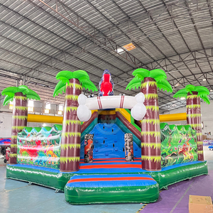 Parco Giochi Gonfiabile Dino Park con Scivolo, Percorso a Ostacoli, Castello Gonfiabile <span class=keywords><strong>Jurassic</strong></span>, Area Giochi per Bambini, Parco Divertimenti Gonfiabile - Product Image 1