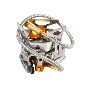 Réchaud à gaz pliable <span class=keywords><strong>portable</strong></span> pour la randonnée en plein air avec allumage piézoélectrique intégré, mini réchauds coupe-vent - Product Image 5