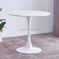 Table à manger ronde en forme de tulipe blanche, moderne et minimaliste, certifiée SGS BIFMA ISO9001, pour la maison, l'hôtel, le restaurant, vente en gros OEM ODM