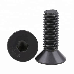 Qualità affidabile nero zinco placcato M3 * 3 M4 * 10 acciaio dolce DIN7991 esagono svasato testa vite tappo - Product Image 5