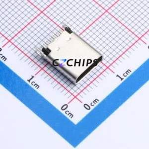 TYPE-C-G09-1JBWJ1.0-2 USB Connector SMD Connector ( Connector Type: Type-C )( Gender: Female )( Mounting Type: Clamp Plate ) - Product Image 1