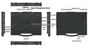 Giá rẻ nhất nhà máy Intel i7-1165G7 14inch 16GB + 256GbSSD IP65 gồ ghề WIN-dows máy tính xách tay công nghiệp Máy Tính Xách Tay PC với RJ45 hoặc RS232/485 - Product Image 4