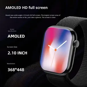 Top AMOLED Màn hình S10 thể thao đồng hồ tuổi thọ pin dài Bộ nhớ lớn vuông IP67 5 gam thanh toán kép thông minh cho <span class=keywords><strong>Bluetooth</strong></span> đồng hồ cho - Product Image 3