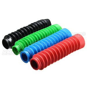 1 Pair Motorcycle Rubber Front Fork <b>Cover</b> Protector Gaiters <b>Boot</b> Gaitor Red Black Green Blue - Product Image 3