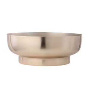 Surface polie de bol de fruits de piédestal plaqué or en métal rond exquis pour le restaurant à la maison Gifiting les bols de service décoratifs - Product Image 1