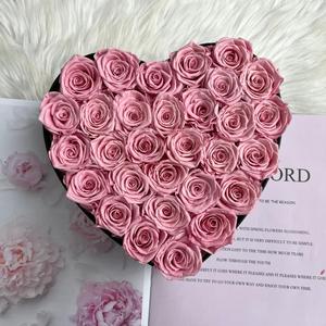 Roses éternelles en gros, roses préservées pour Noël, boîte en forme de cœur, 30 roses, longue durée de vie, 3-5 ans, taille personnalisée - Product Image 5