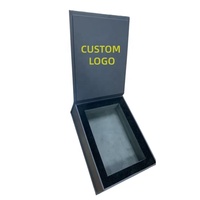 Boîte de luxe avec logo personnalisé, fermeture magnétique, couvercle en carton rigide, boîte magnétique noire, emballage pour jeu, porte-cartes en PVC