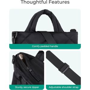 Sac à main matelassé pour femme, mini sac fourre-tout, sac bandoulière, sac à l'épaule léger en nylon matelassé pour femme, vente en gros - Product Image 5