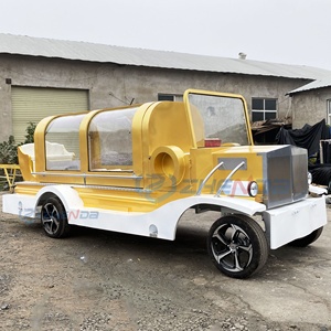 Classic White and Gold Funeral Hearse New Customised High Quality Electric Funeral Hearse Cart Special Transportation - Product Image 6