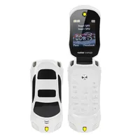 Teléfono Móvil Flip F15 Desbloqueado 2G GSM Doble SIM, Mini Teléfono Celular con Diseño de Auto Deportivo, Cámara y Linterna