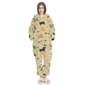 بيجامات نوم مخصصة للبالغين من المصنع في الصين للبيع بالجملة بيجامة عيد الميلاد العائلية من الفانيلا الصوفي للشتاء - Product Image 6