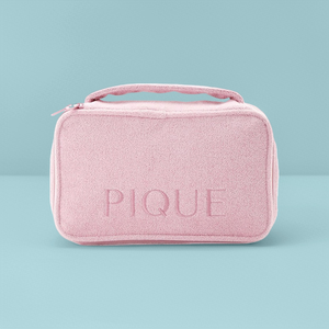 Durable Warm Soft Toiletry Bag 10 Inches Cosmetic Bag <b>Terry</b> Cloth Cotton Embossed Logo Makeup Bag For Travel - Product Image 1