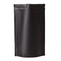 Sacs en Mylar Noir Mat Imprimés Personnalisés, Petits, Refermables avec Fermeture Éclair, Pochette Plate en Aluminium avec Support et Capuchon pour Emballage de Ceinture