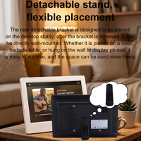 Marcos de Fotos Digitales Inteligentes Inalámbricos con Reloj Despertador, Calendario, Música, Reproducción de Audio, Fotos y Vídeos, Control Remoto, Álbum de Fotos