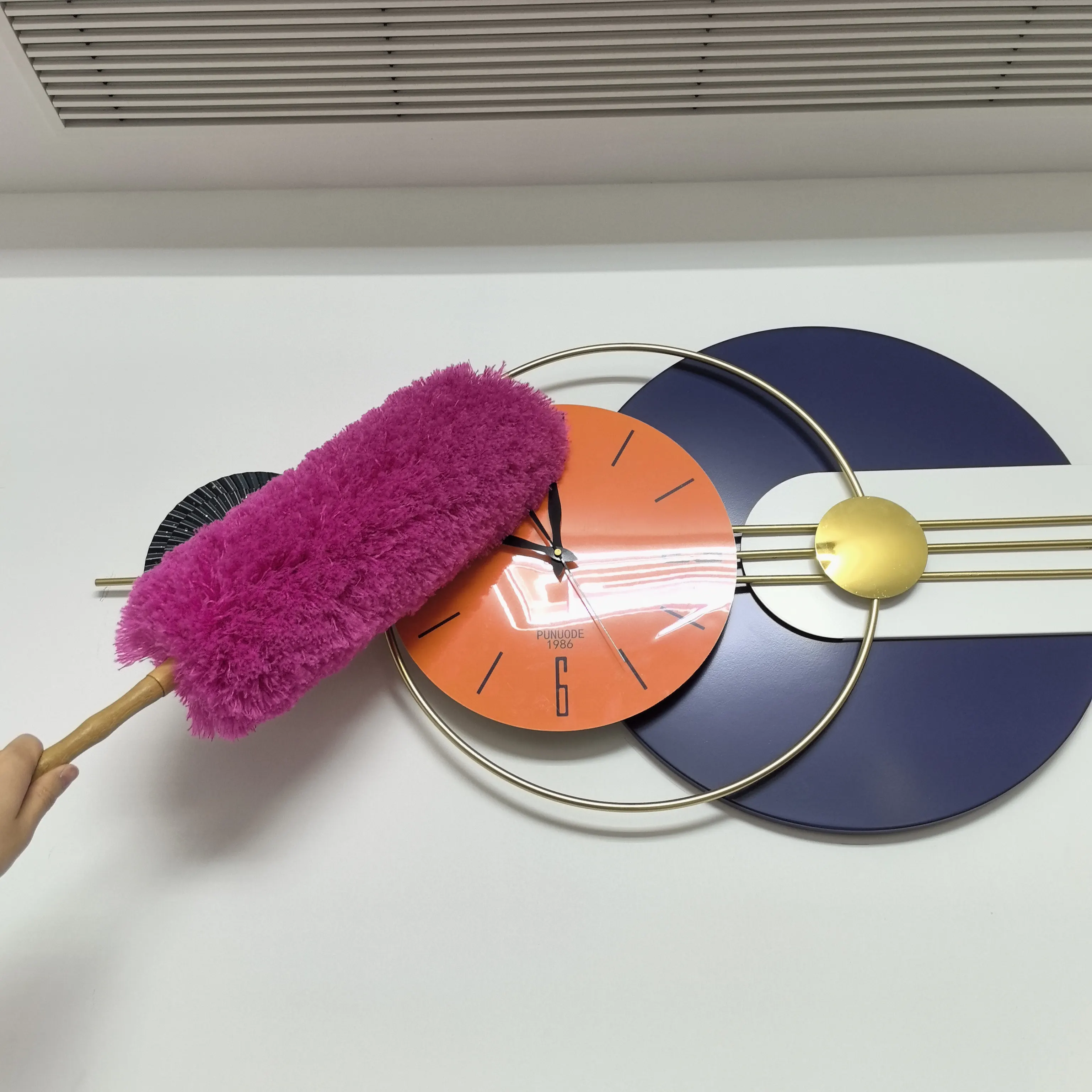 Pluizig Nylon Duster Houten Handvat Duster Microfiber Stofdoek Voor Huishoudelijke Reiniging