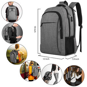 Sac à dos personnalisé <span class=keywords><strong>en</strong></span> matériau écologique imperméable pour les voyages <span class=keywords><strong>en</strong></span> plein air, sac à dos pour ordinateur portable de 15,6 pouces, grande capacité, pour les affaires - Product Image 2