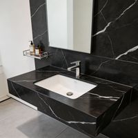 Table de salle à manger sur mesure en marbre naturel de luxe moderne, plan de travail de salle de bain, surface polie pour mobilier de maison et de villa