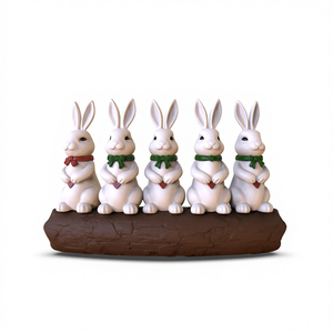 थोक अनुकूलित वाटरप्रूफ पर्यावरण अनुकूल हस्तनिर्मित रेसिन खरगोश बगीचे के लिए बगीचे के ईस्टर सजावट आउटडोर पशु - Product Image 6