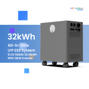 Système d'énergie solaire Rayworld 51,2 V 32 kWh avec batterie au lithium, empilable, pour installation solaire complète de la maison, pour usage commercial et industriel - Product Image 1