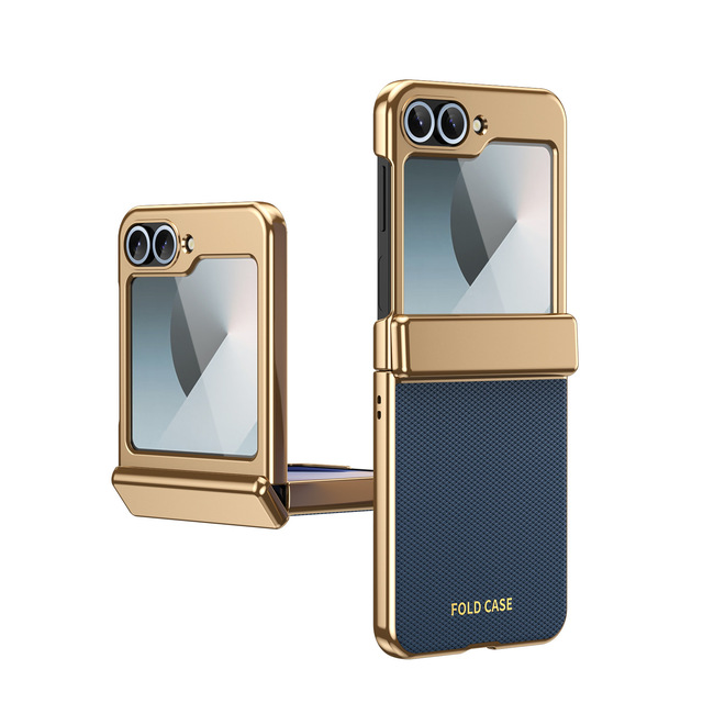 Luxury Phone Case for Samsung Z Flip 8 Plain Leather Phone Back Cover For Samsung Z Flip 7