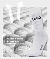 Chaussettes unisexes Zenflex personnalisées avec logo OEM, design personnalisé, technique tricotée, logo sur le bord du bas, séchage rapide, antidérapantes
