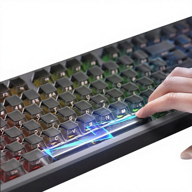 87-Key Full-Size Mechanical Keyboard, Tri-Mode Silent Wireless, RGB Backlit, Custom Gaming Unisex