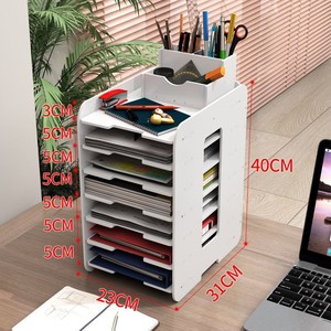 Caja de Almacenamiento de Archivos, Organizador de Escritorio Multicapa, Portaplumas, Caja <span class=keywords><strong>para</strong></span> Archivos, Soporte <span class=keywords><strong>para</strong></span> Libros, Estante de Almacenamiento Organizador de Oficina - Product Image 6